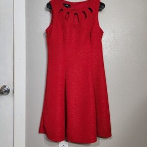 Elegant Red Sleeveless Dress